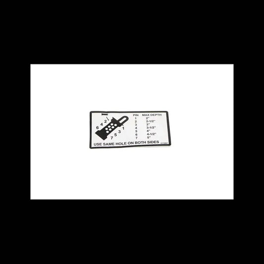 Control Decal For ZTS Stand-On Aerators, 4172887