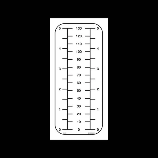 130 mm Depth Decal for Planer, 6726639